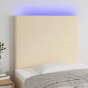 Testiera a LED-Testata con LED Crema 100x5x118/128 cm in Tessuto 425311