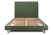 Letto 140x190 cm con testata imbottita - Tessuto Tela opaca
