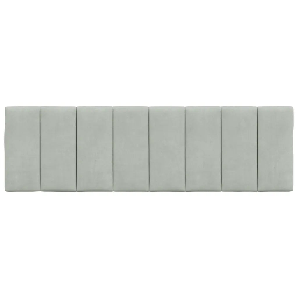 Cuscino Testiera Hanko Grigio Chiaro 152 cm in Velluto 374695