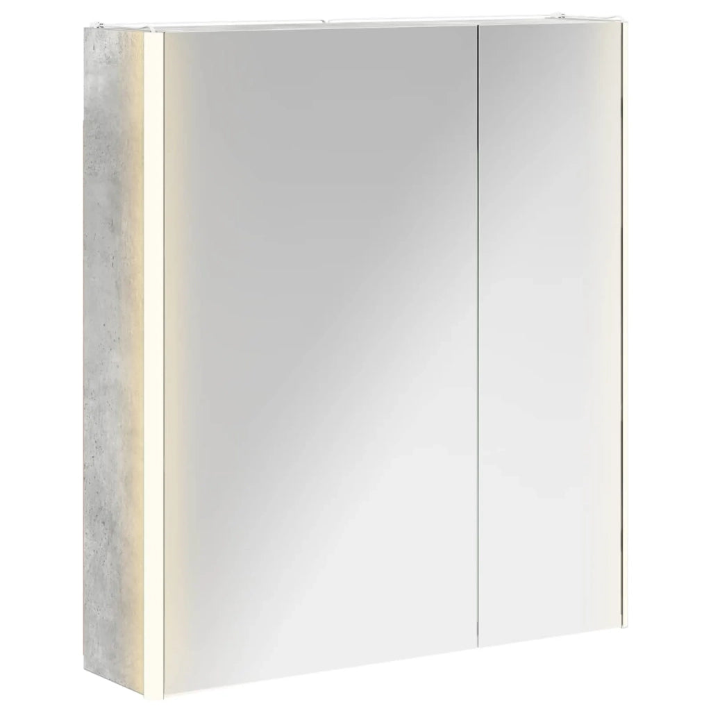 Mobiletto per specchio da bagno Grigio cemento