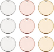 Etichette per stampe - Materiale RVS - Bracciali e orecchini - Applicatori per gioielli DIY - Adatto per diverse creazioni - Oro e argento - Applicatori rotondi piani - 60 pezzi.