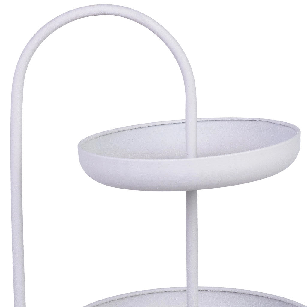 Vassoio decorativo in metallo 31x30x53h cm