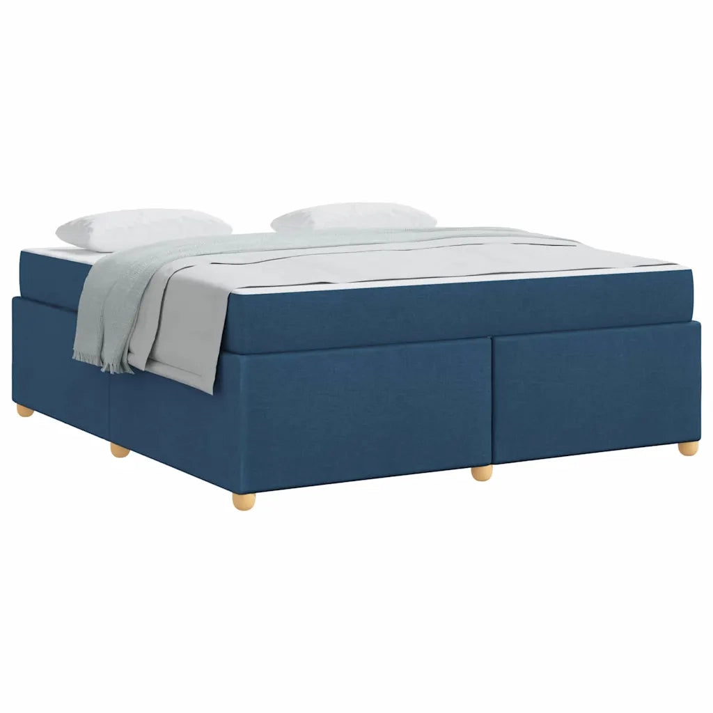 vidaXL Struttura del letto con materasso Blu 180 x 200 cm Tessuto