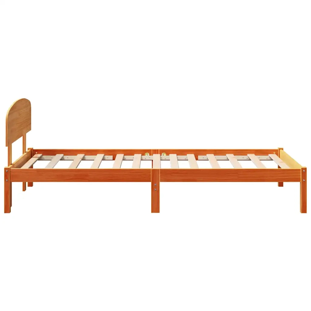 Struttura del letto-Giroletto Marrone cerato 75 x 190 cm Pino massello 333914