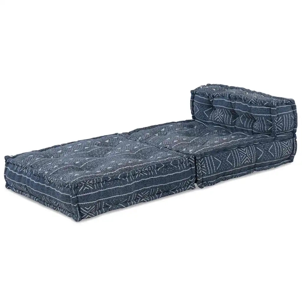 Unità di Divano Modulare Stampa Indigo 70 x 70 x 56 cm Tessuto 4019062