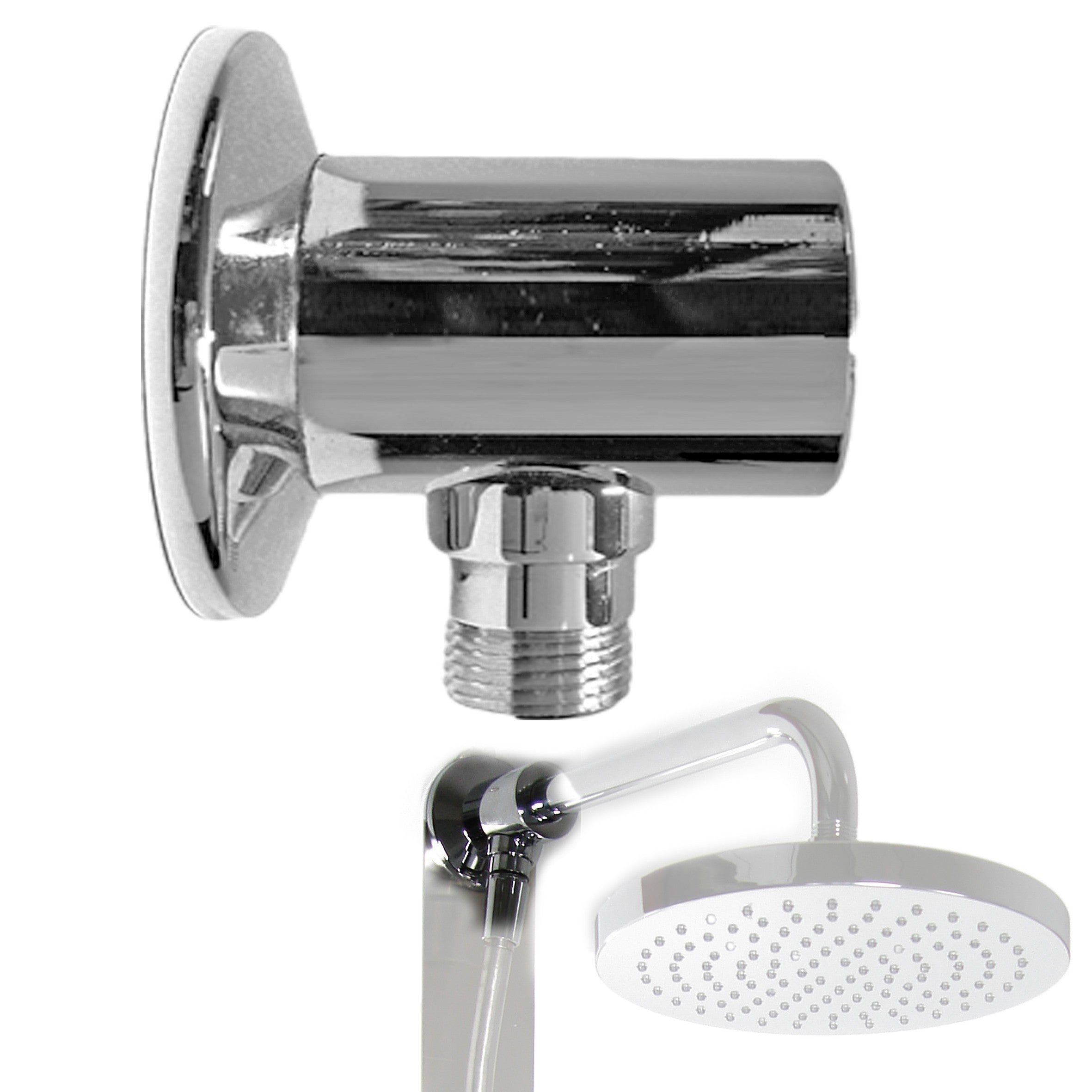 Deviatore per doccia a pressione, cromato