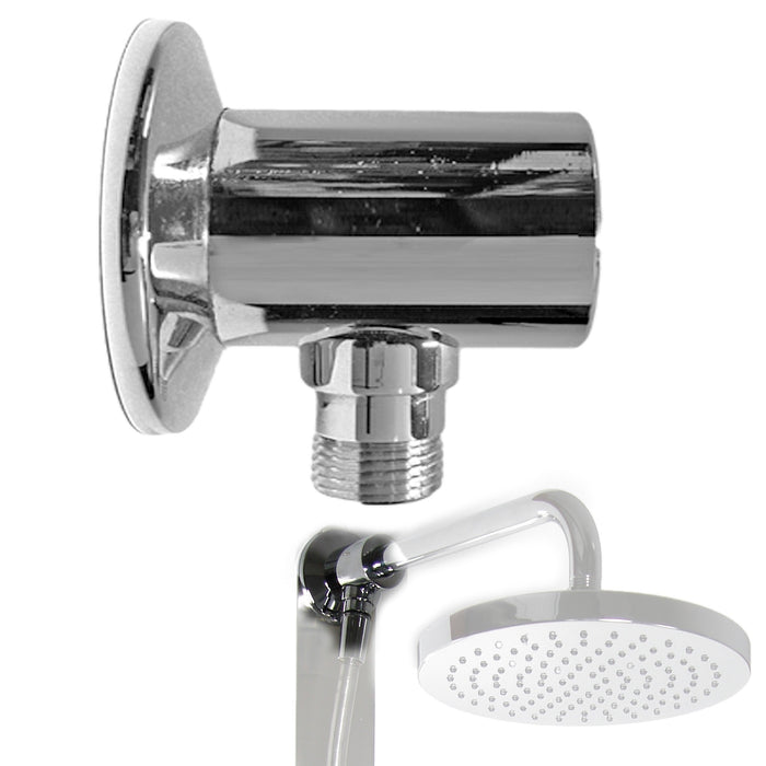 Deviatore per doccia a pressione, cromato