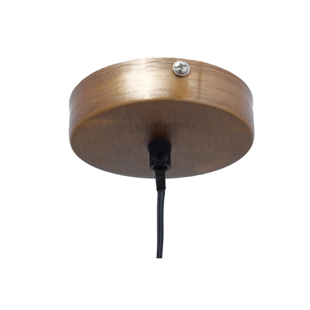 Lampada a sospensione Art Deco in rame e ferro