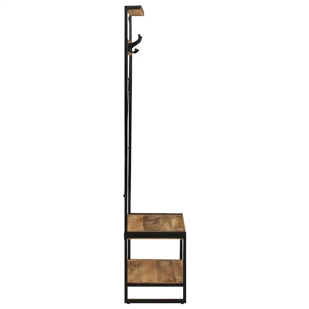 Appendiabiti 80x40x190 cm in Legno Massello Grezzo di Mango CFW9930771