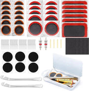 Kit di riparazione per pneumatici - 41 patch di riparazione con attrezzo di riparazione Crowbar per pneumatici di bicicletta, motocicletta e altro