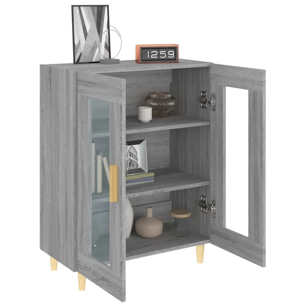 Credenza Grigio Sonoma 69,5x34x90 cm in Legno Multistrato cod mxl 16321
