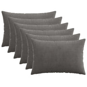 Federa 6 pcs HEERLEN Grigio Scuro 50 x 75 cm corduroy 911640