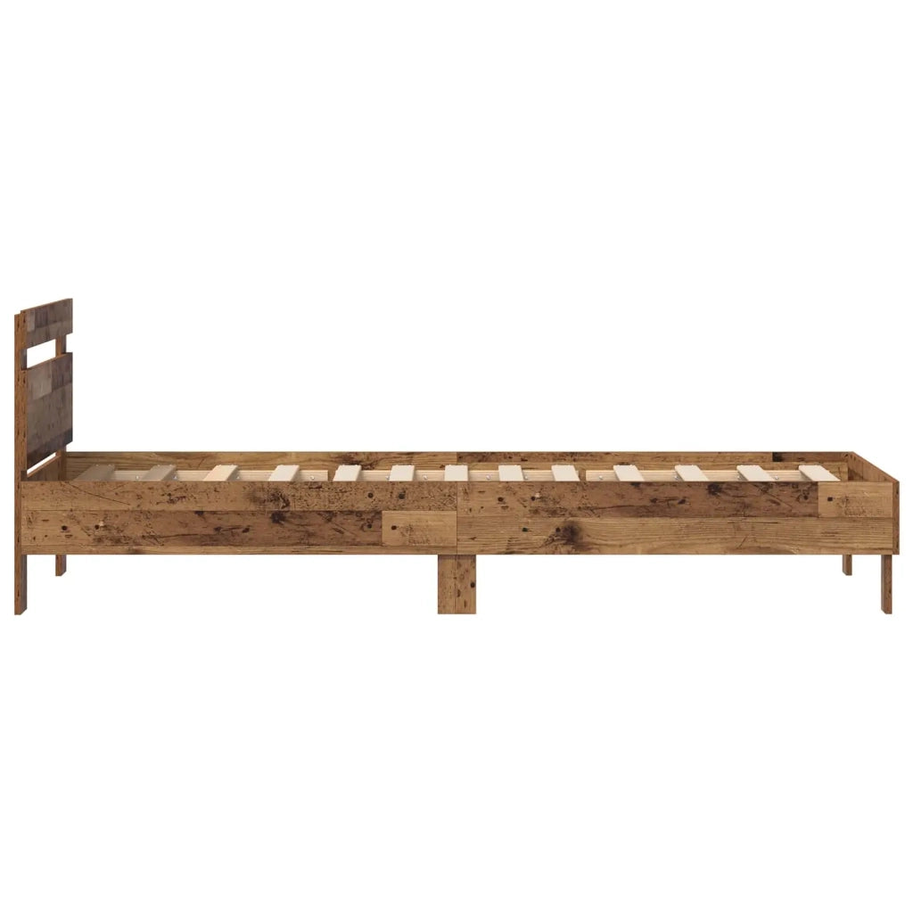 Struttura del letto con testiera Legno vecchio 98.5 x 200 cm