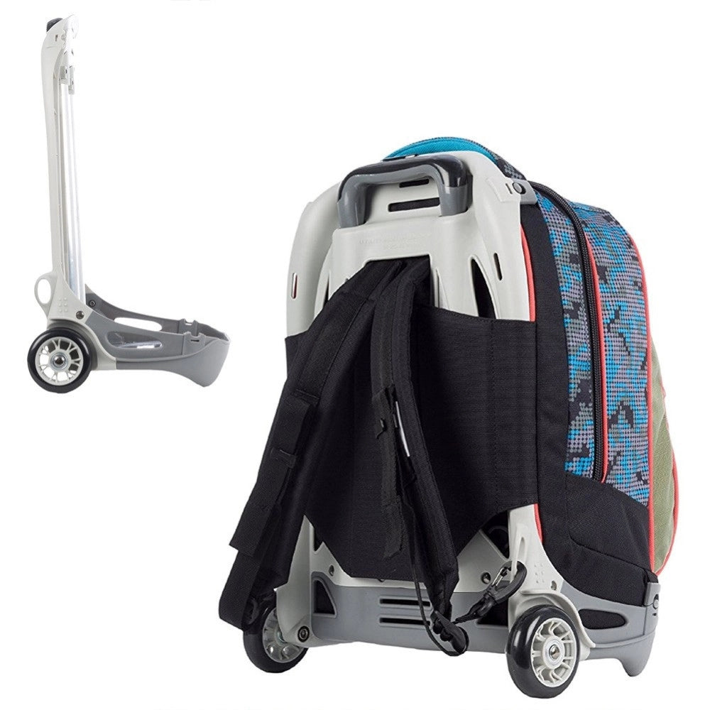 Trade Shop - Zaino Scuola  Ragazzi Trolley 3in1 New Jack Bitmap Con Carrello Rimovibile -