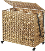 Asciugamano a mano con 3 compartimenti - Maniglie - Taschi di rivestimento rimovibili - Materiale naturale LCB083N01 asciugamano 3 cassetti