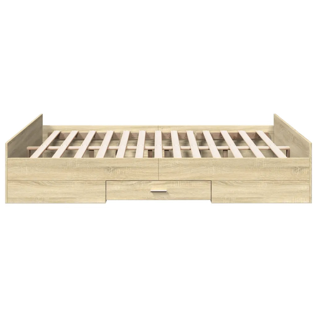 Giroletto Cassetti Rovere Sonoma 150x200 cm Legno Multistrato 3280288