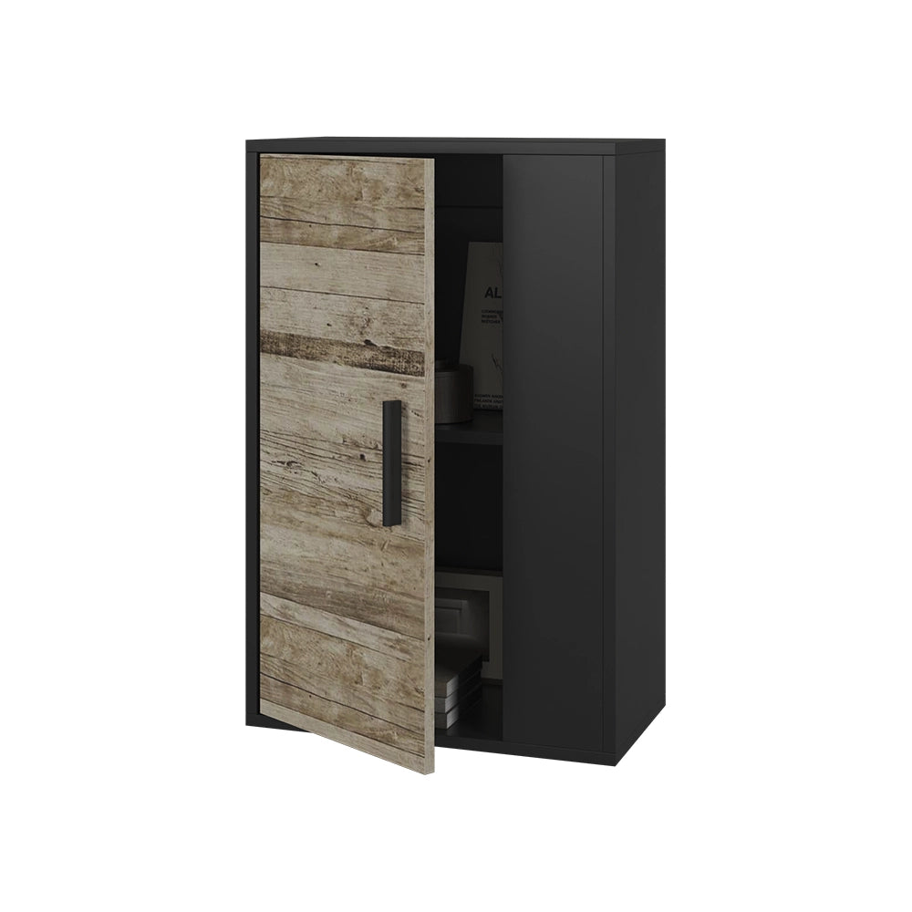 Vicco Scaffale a muro Rovere nero/sabbia 50.1 x 78.4 cm con 2 scomparti