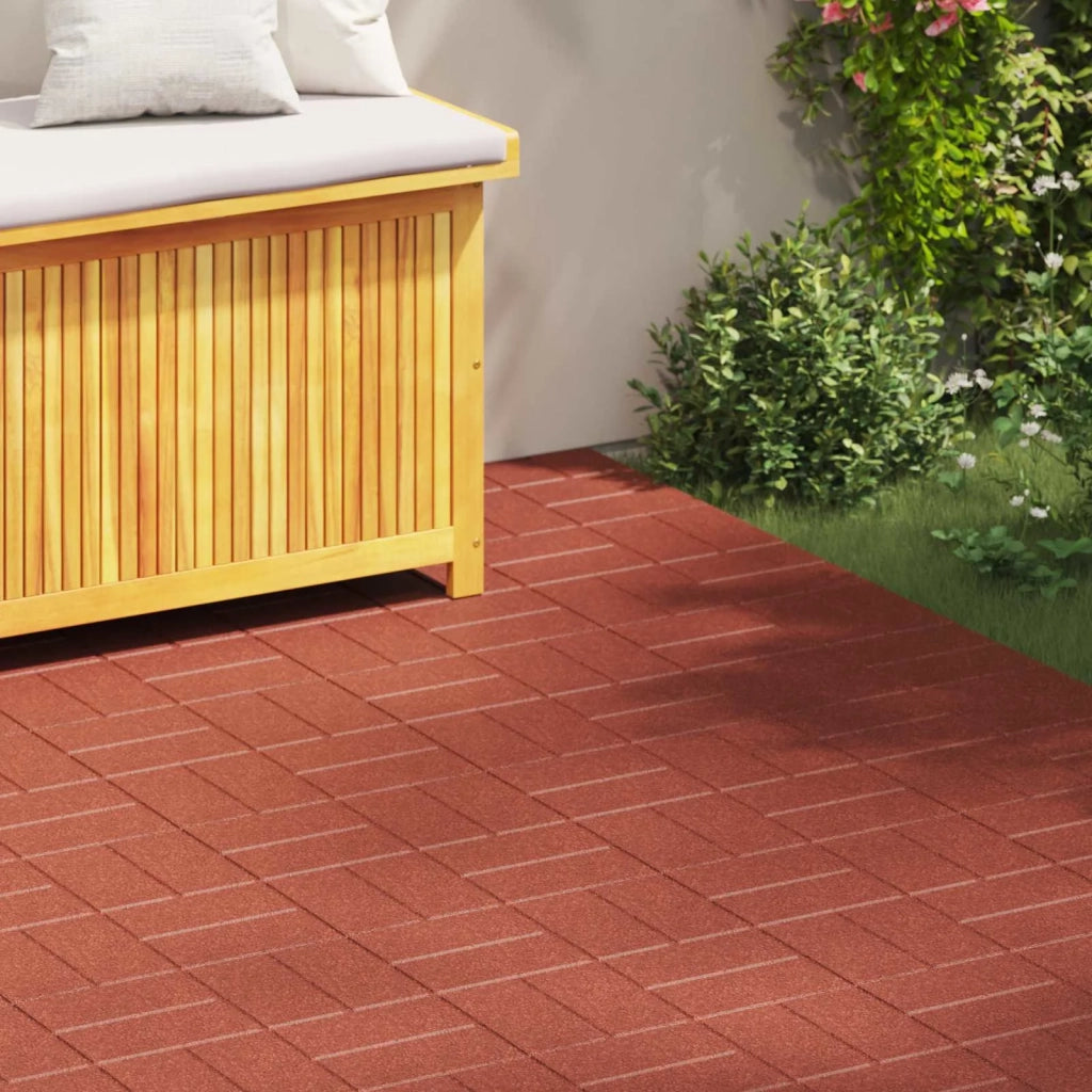 Pietra da Passo 6 pz Rosso 40,5 x 40,5 x 2 cm Gomma CFW5076697