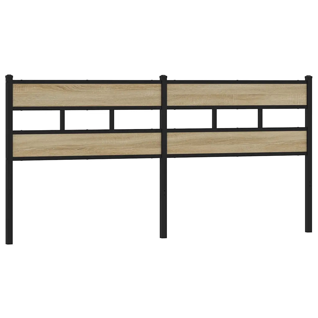 Testiera di Ricambio Rovere Sonoma 180 cm in Ferro e Legno Multistrato 4017138