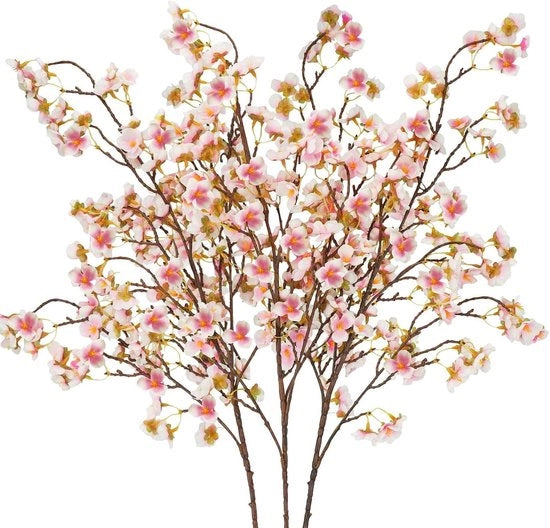 Decorazione di fiori artificiali di ciliegio 110 cm - Rosa - Fiori con steli lunghi - Per matrimonio e tavola da pranzo da festa