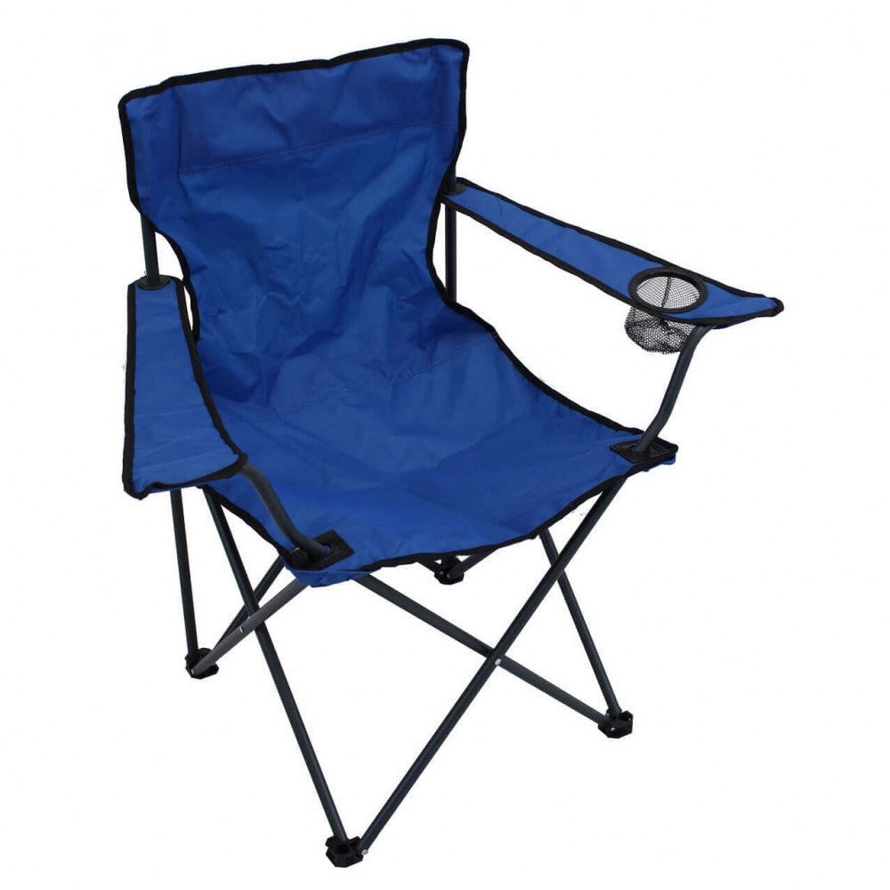 Poltrona Giada Pieghevole 82x51x81 h cm in Acciaio Blu