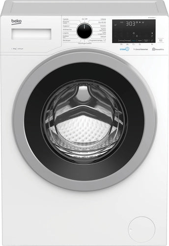 Beko WUY81436SI-IT: Lavatrice a Vapore SteamCure™, 8 kg, 1400 giri/min