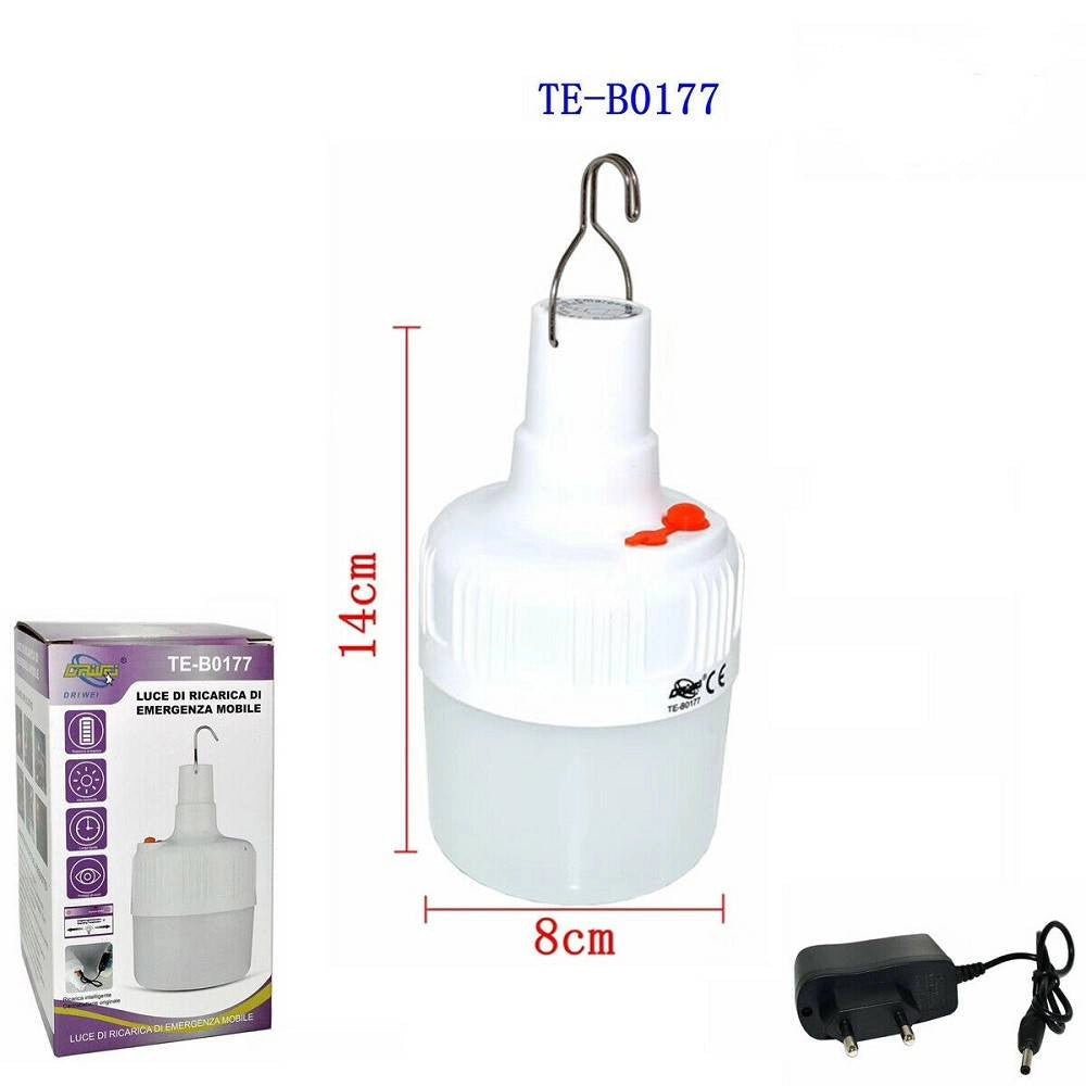 Trade Shop - Torcia Lanterna Portatile Led Da Campeggio Gancio Luce Bianca Emergenza Te-b0177 -