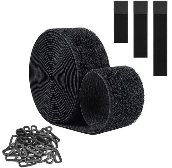 Cinturini di fissaggio per cavi - Organizza cavi e oggetti - 5 m x 5 cm - 100% Nylon