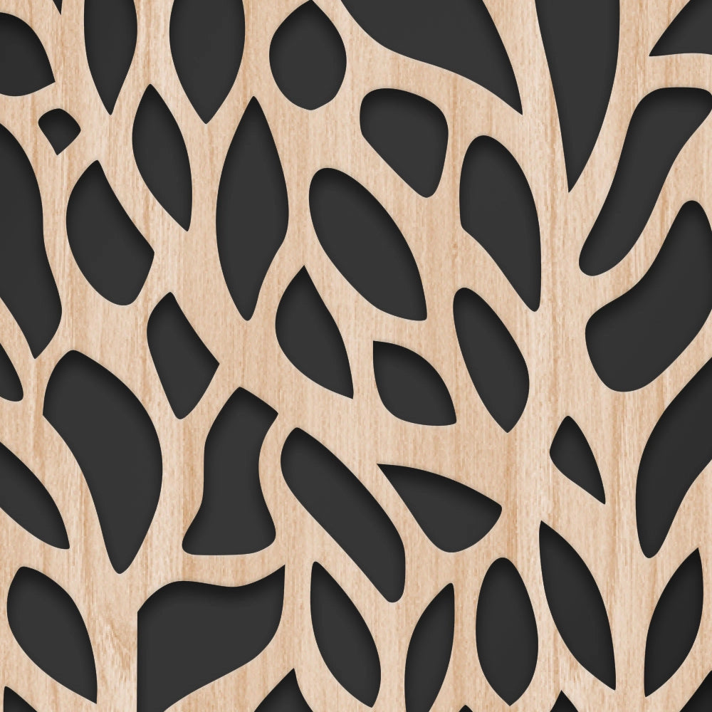 CODIUM - Quadro arredo LASERCUT composito Legno e PVC Misura: 50x100 cm