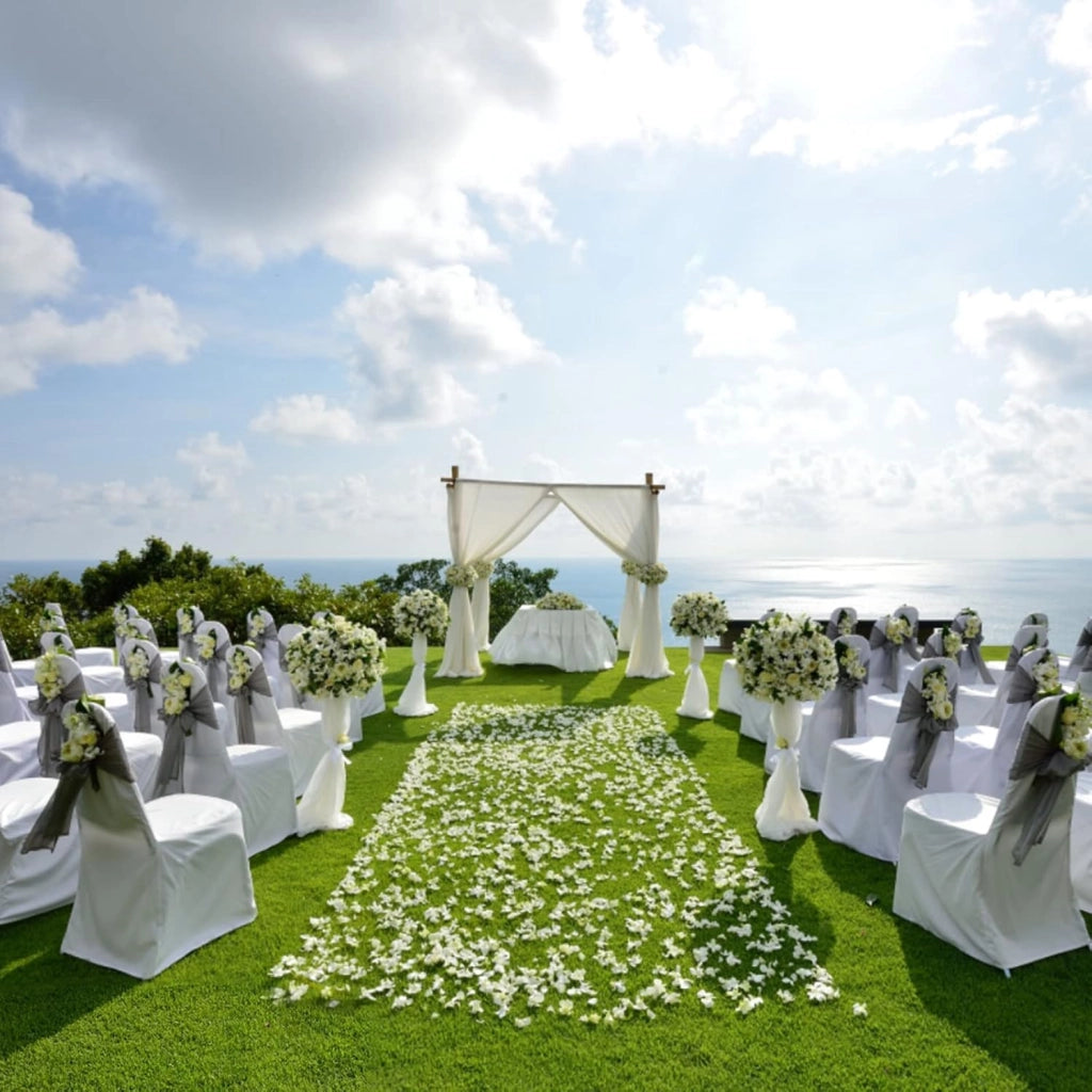 Coprisedia Bianco 50 Pezzi Elasticizzati Coprisedia Rimovibile Lavabile Universale Copertura per Sedie Matrimonio Feste Hotel Ristorante