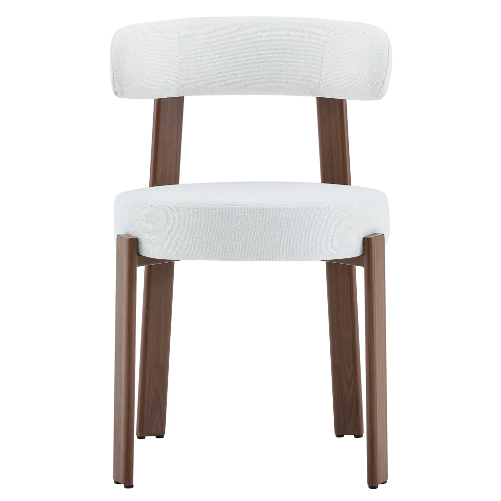 Sedie da Pranzo in Tessuto con Schienale ¨C Xylo ¨C Set 2 Pezzi, Bianco