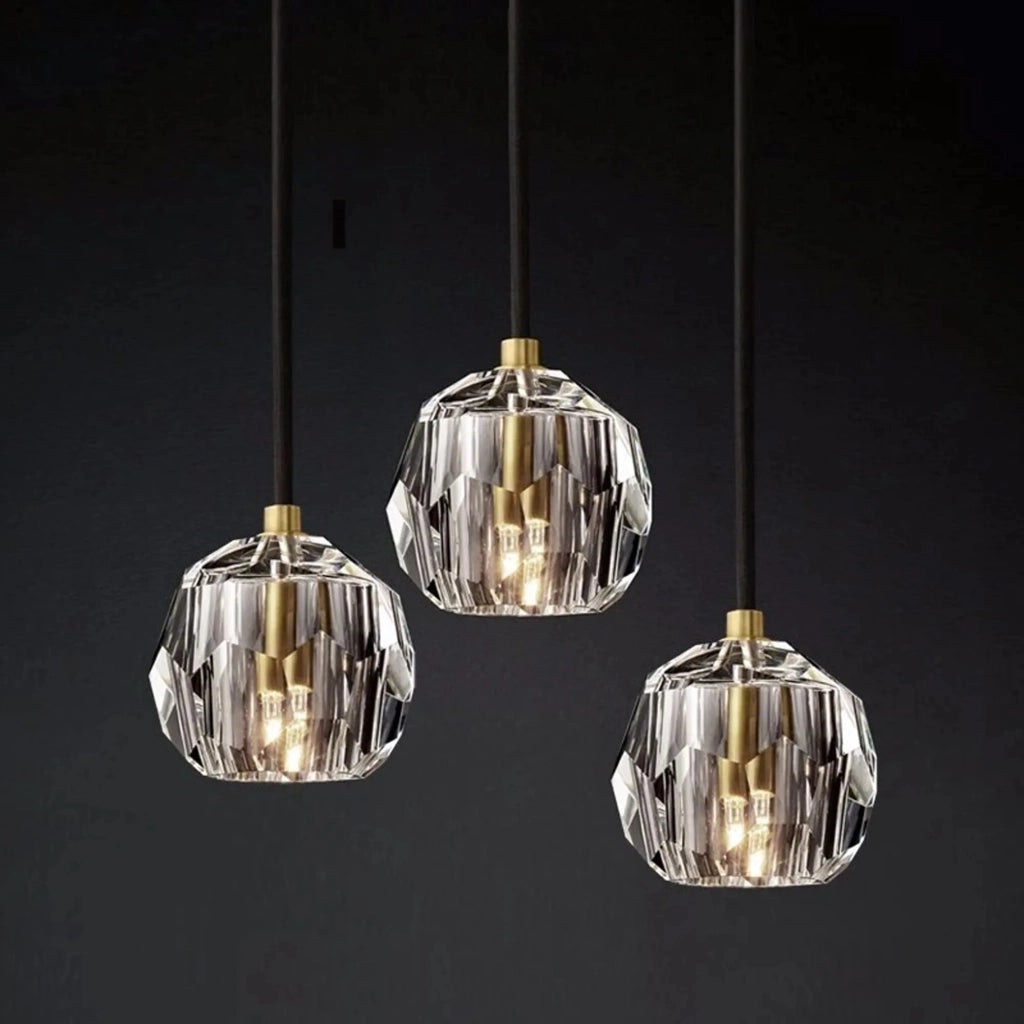 Lampada Da Soffitto Cristallo Black APP588-3CPR