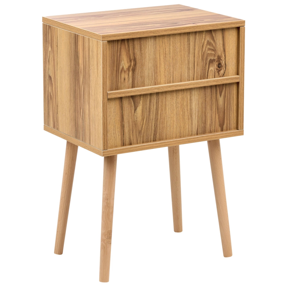 Comodino in rattan impiallacciato MDF stile boho treccia viennese marrone chiaro soggiorno camera da letto