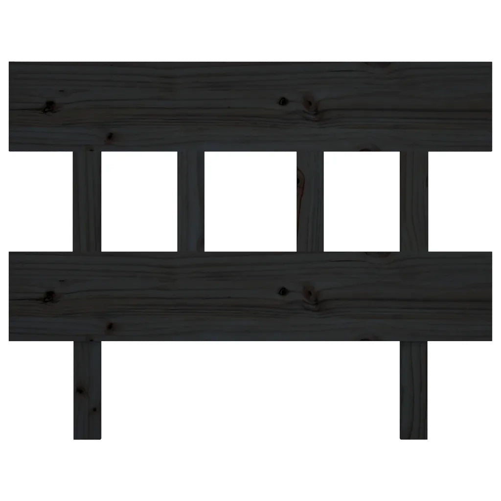 Testiera per Letto-Testata-Testiera Decorativa Nera 93,5x3x81 cm in Legno Massello di Pino