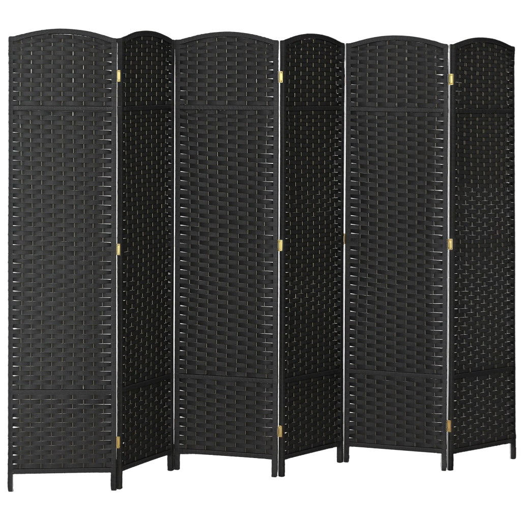 Biombo Divisorio 6 Pannelli Pieghevole ¨C Zephmum ¨C Nero 240x170 cm