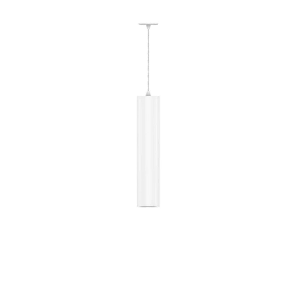 Atmos Lampada a Sospensione LED Tubolare 7W/10W Switch 2700K-4000K Ottica Variabile 15-60 Gradi Bianco Opaco, Installazione Doppia Base