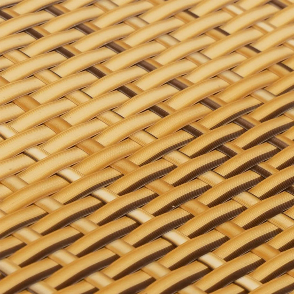 Schermi da Balcone 10 pz Marrone Chiaro 255x19 cm in Polyrattan