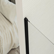 Parete doccia 100 CM 198 CM in vetro trasparente 8 MM mod. Walk in Black Lato
