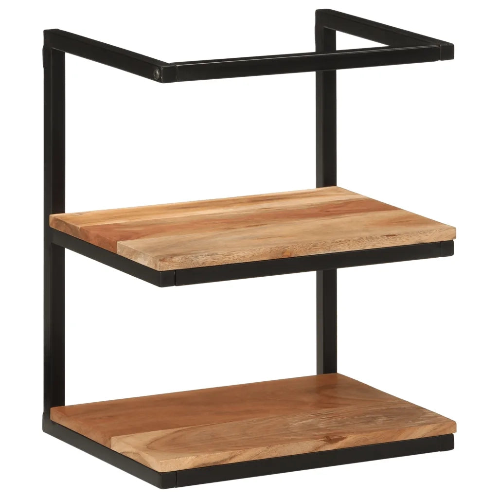 Mensola da Parete 40x30x50 cm Legno Massello di Acacia e Ferro 372749