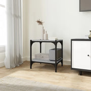 Mobile TV-Credenza TV-Console TV Grigio Sonoma 40x33x41 cm Legno Multistrato e Acciaio