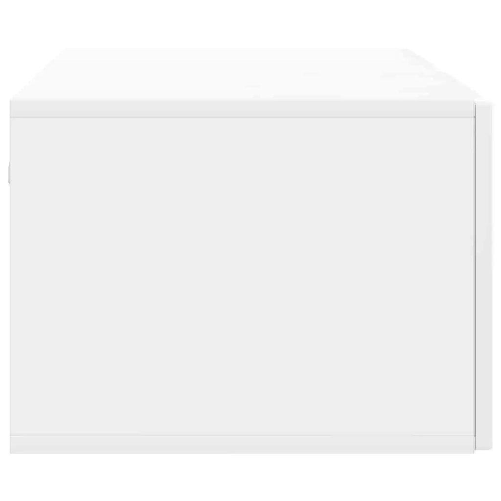 Mobile Porta TV da Muro Bianco Lucido 98 x 41 x 30 cm 898019