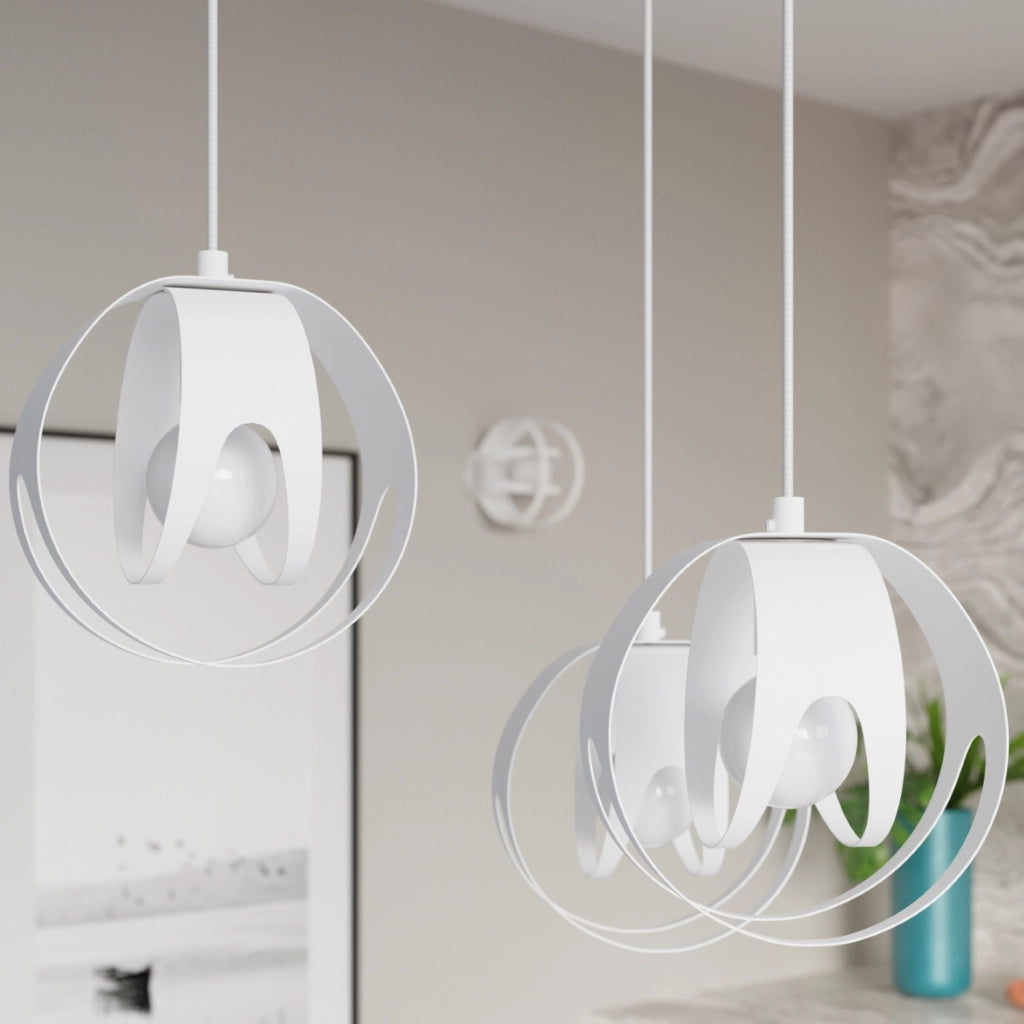 Lampada a sospensione bianca Finara Pure Lume E27 15W