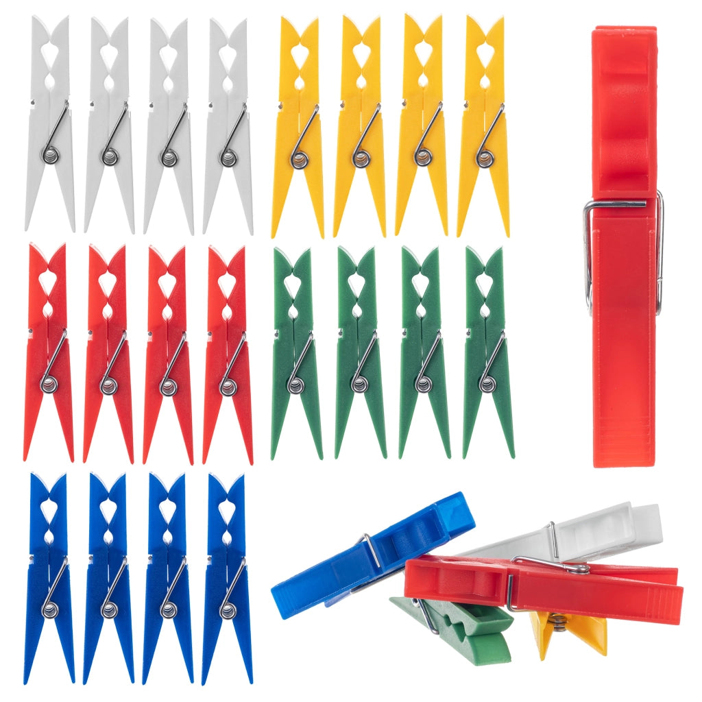 Mollette per bucato KADAX, ferma-panni, colorate, resistenti, 20 pezzi
