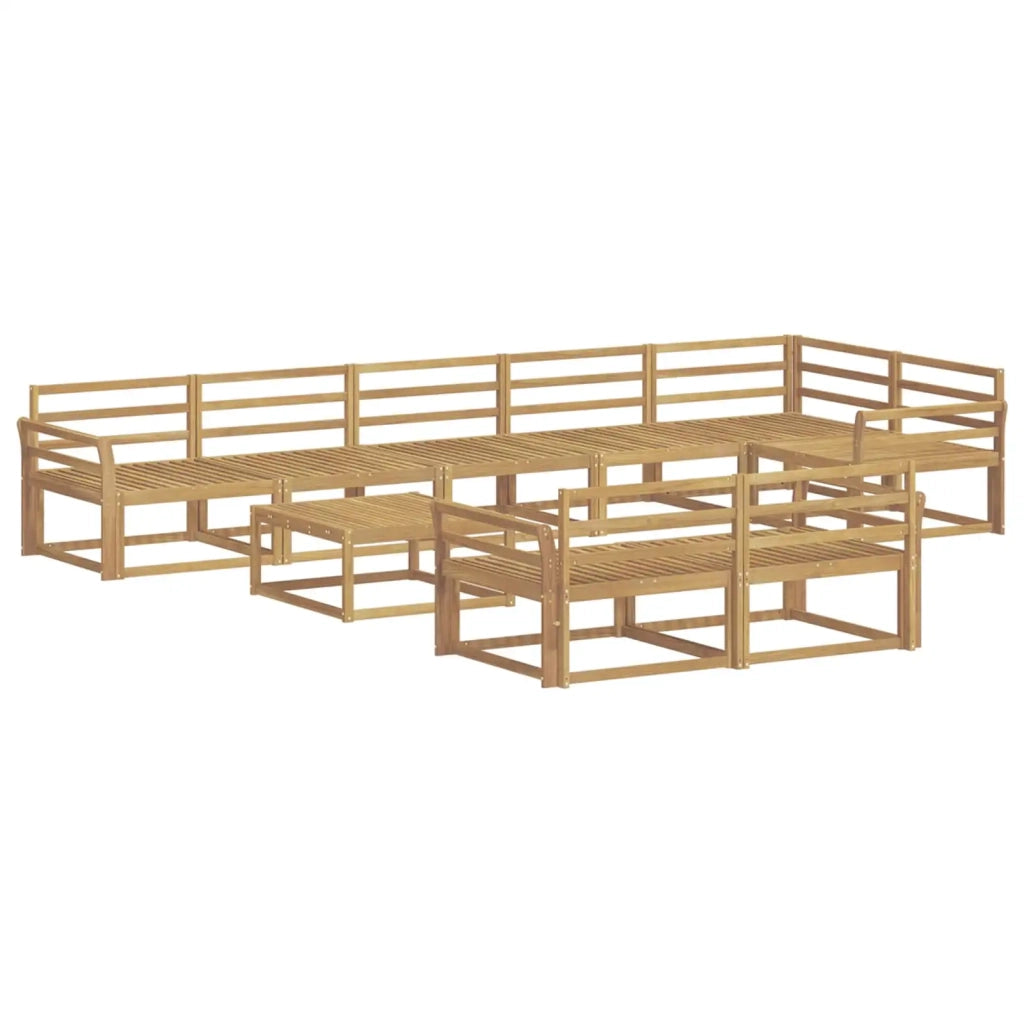 Set di divani da esterno 9 pcs Bianco 79 x 79 x 37 cm 3386653