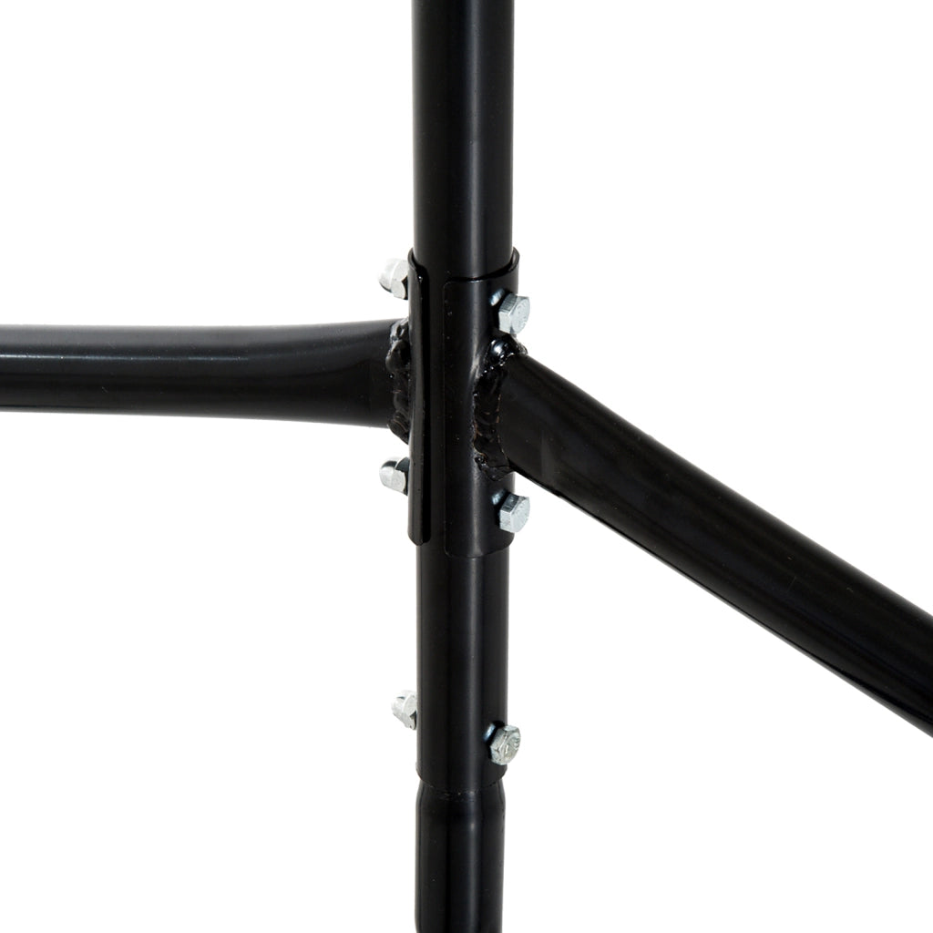 Rella Appendiabiti Attaccapanni in Metallo, Stand per Vestiti con Rotelle, Nero, 150x60x170cm