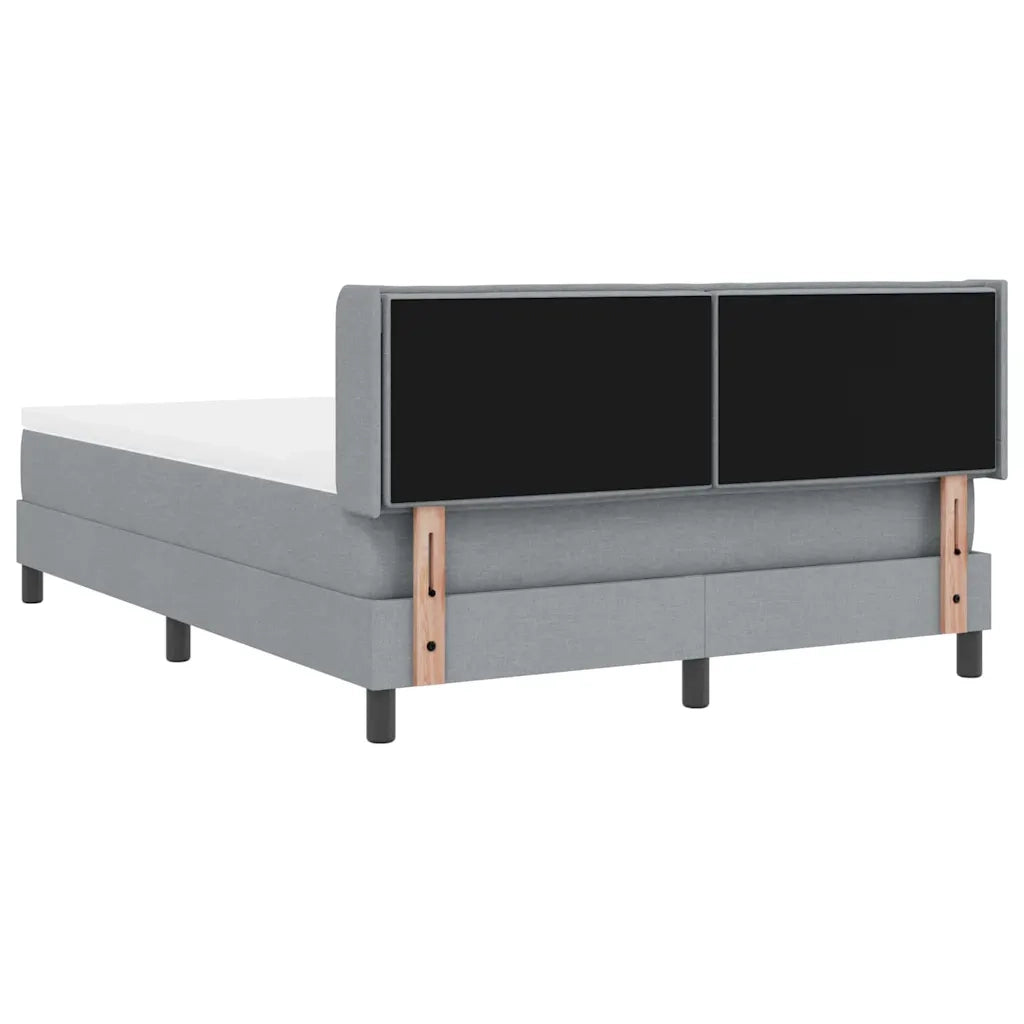 Letto a molle con testiera Grigio chiaro 200 x 160 cm Tessuto 3341048
