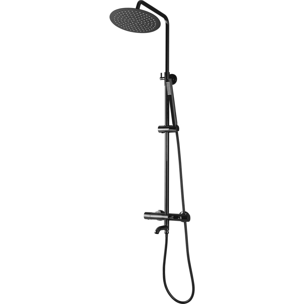 Set Doccia Da Incasso Con Termostatato Lungo Black Metallic
