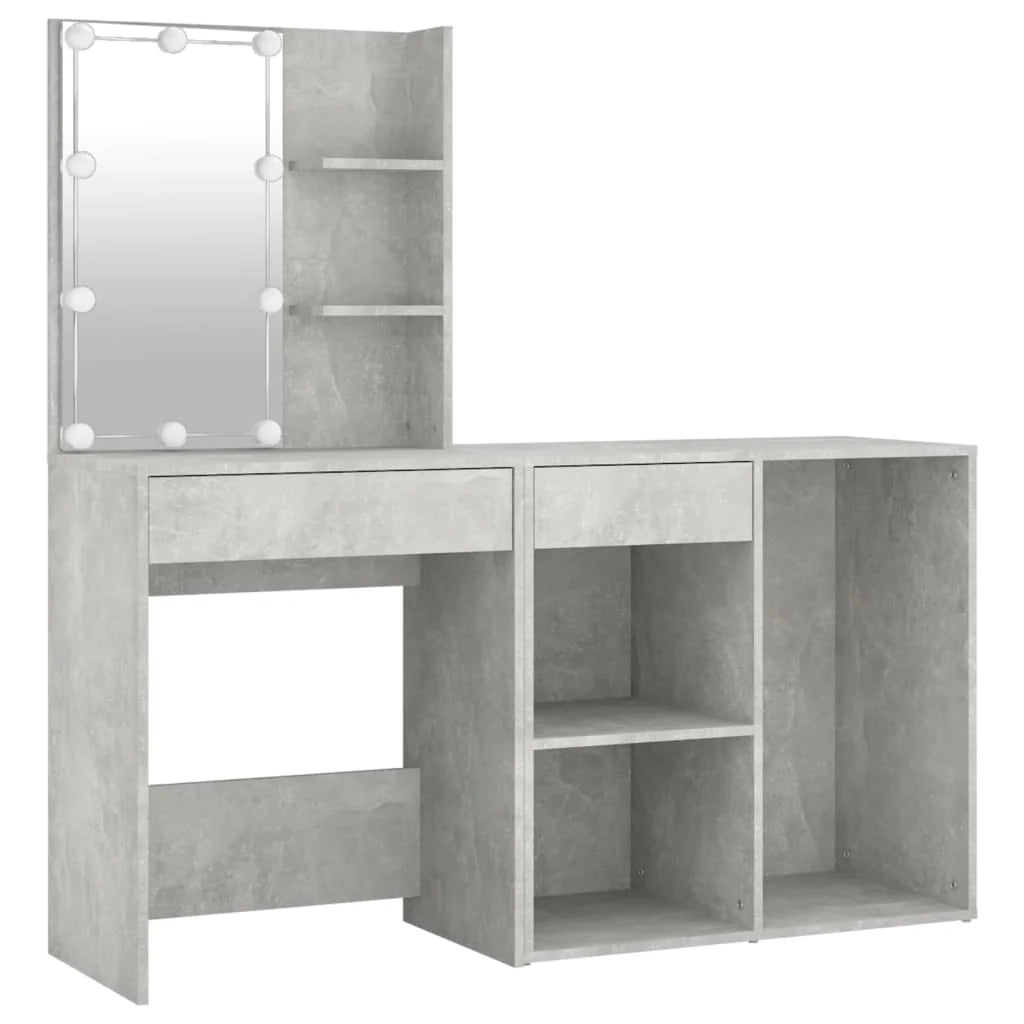 Toletta LED con mobiletto 60 x 40 x 140 cm legno ingegnerizzato grigio 02_0006349