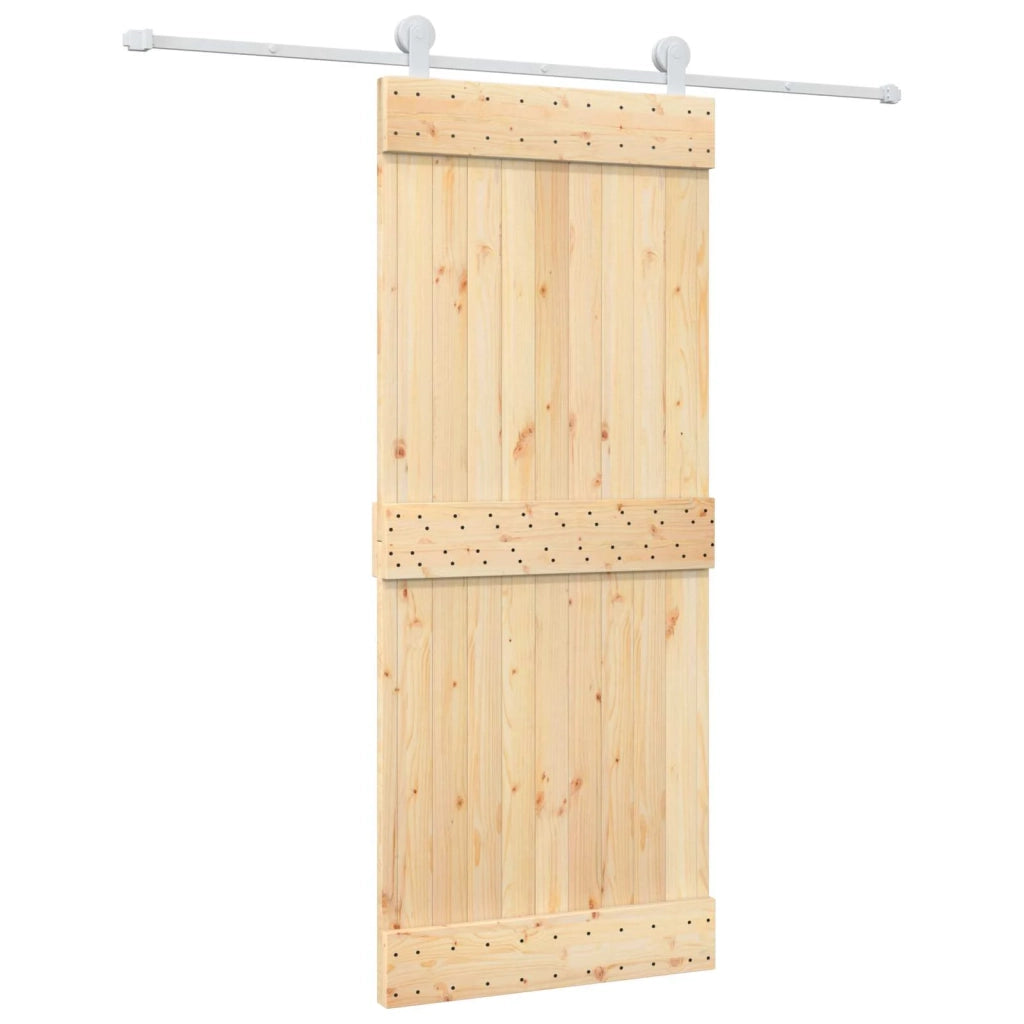 Porta scorrevole Naturale e Bianco 85 x 210 cm 3445028