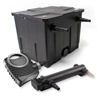 Set Filtro a 1 camera laghetto 12000l con Chiarificatore UVC 24W 3ª serie e Pompa NEO7000 50W